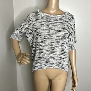 Eyelash Couture Gray Marled Knit Sweater